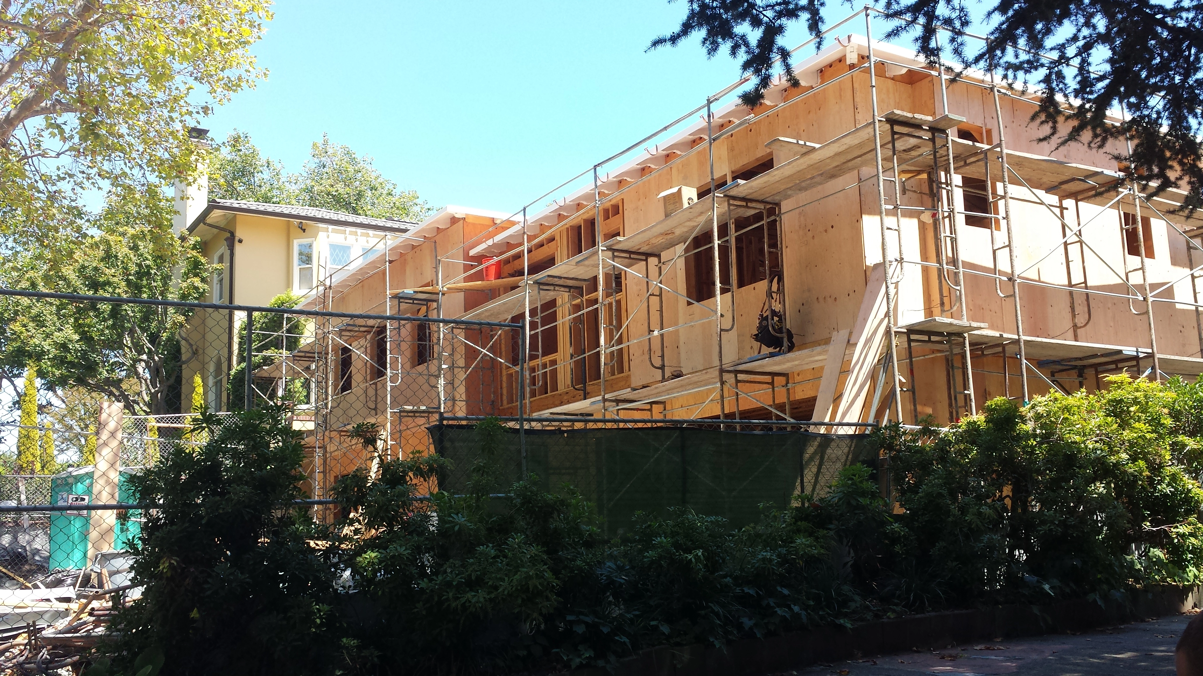 Flat exterior deck before repairs